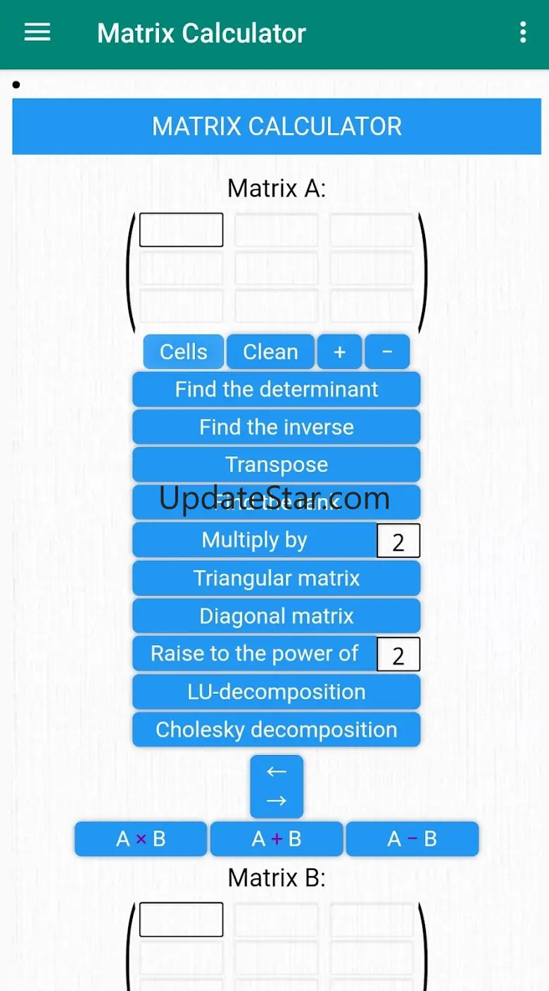 Matrix Calculator | solution 2.3.1