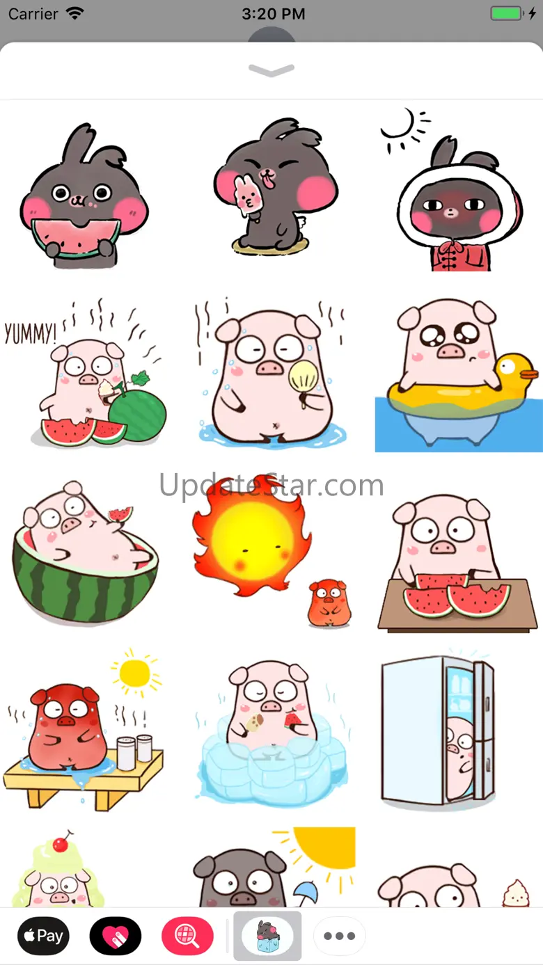 Summer Bunny Animated Stickers 1.1