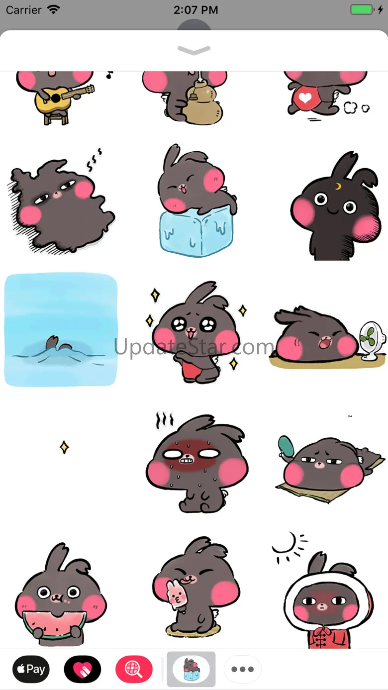Summer Bunny Animated Stickers 1.1