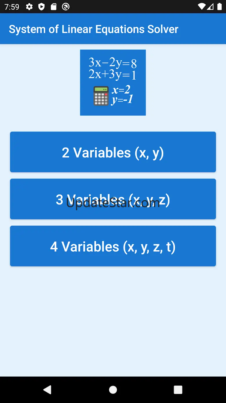 Linear Equations System Solver 1.2.2