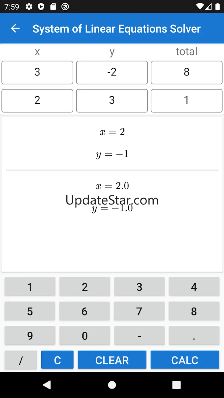 Linear Equations System Solver 1.2.2