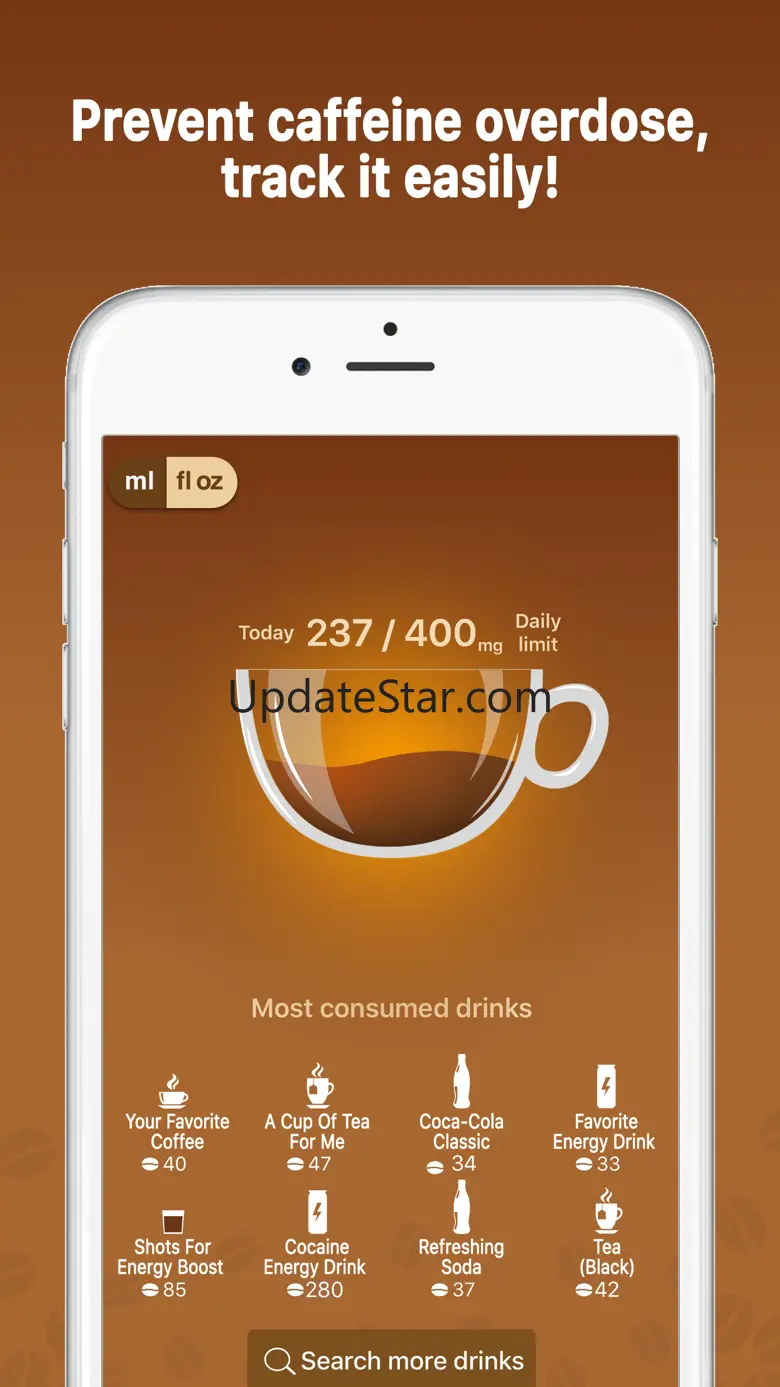Caffeine Tracker Counter App 1.0
