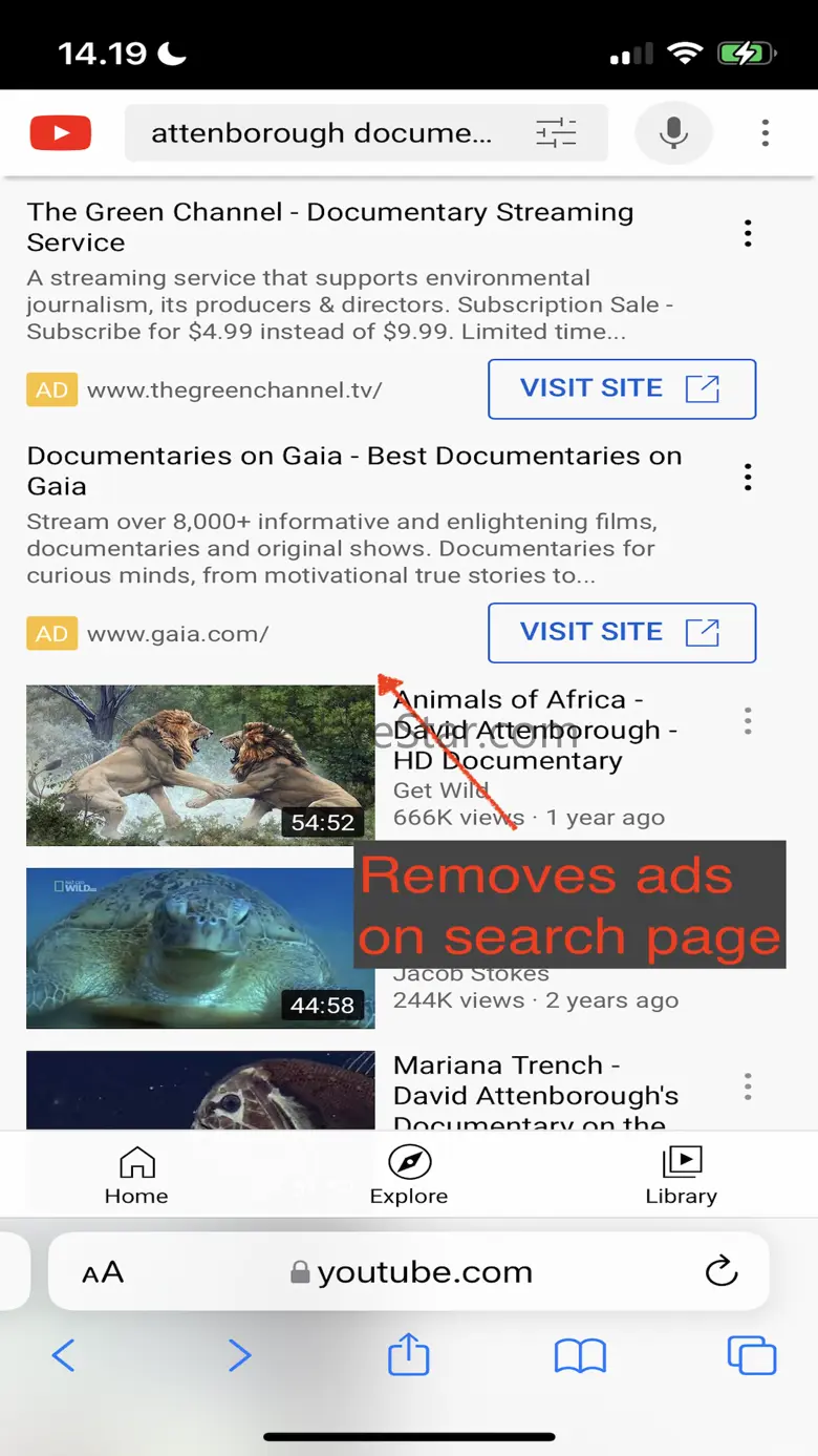 "No Distractions" for YouTube 3.16