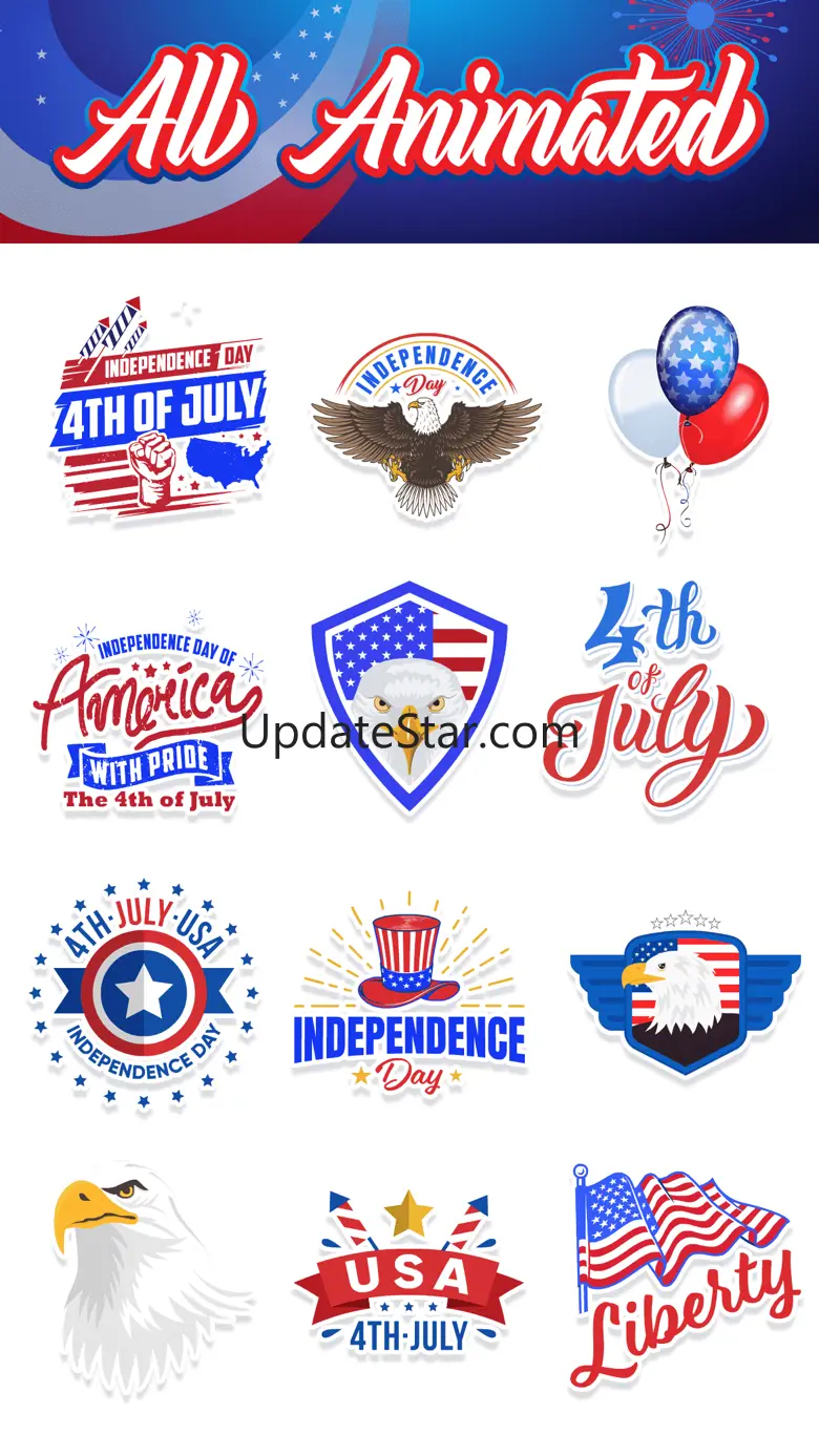 4th of July: Animated Stickers 1.2.2