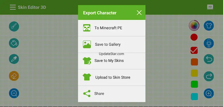 Skin Editor 3D for MC 32.4.9.1.skin.creator.mc