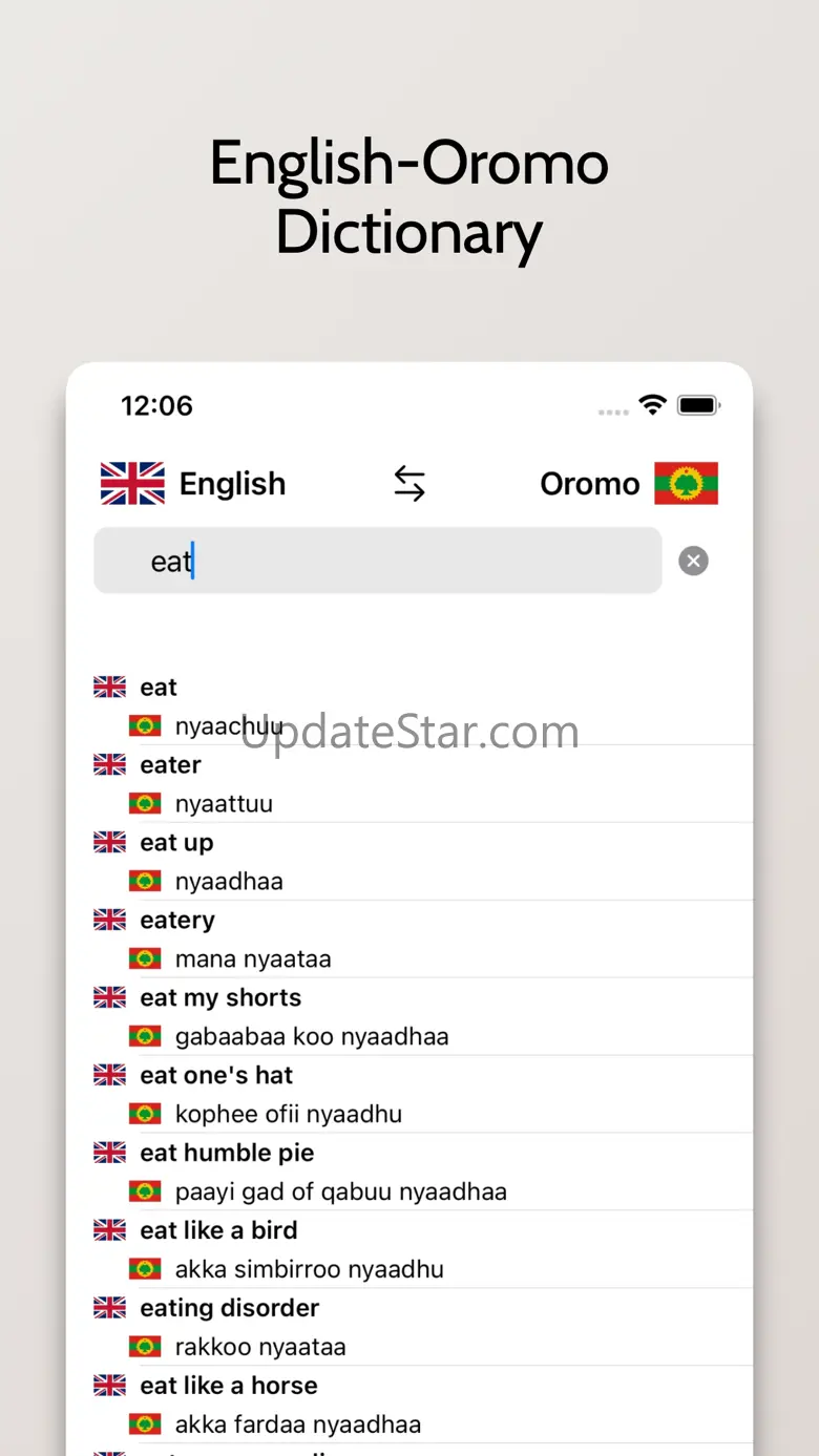 Oromo-English Dictionary 1.1