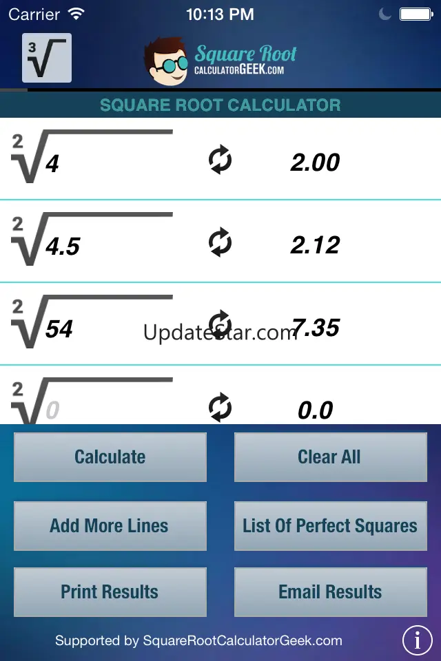 Square Root Calculator + Cube Root Calculator 2.0