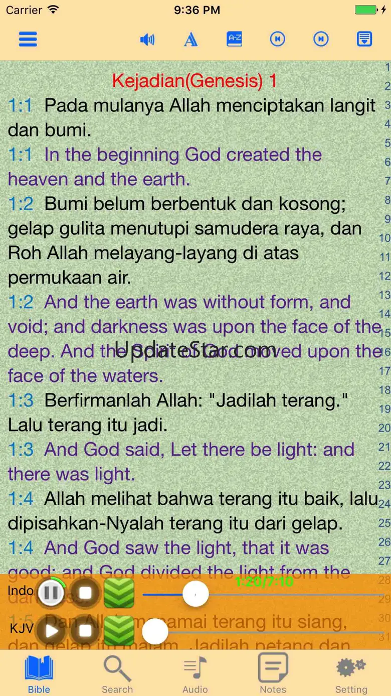 Alkitab Indonesian-English Bilingual Audio Bible 1.9