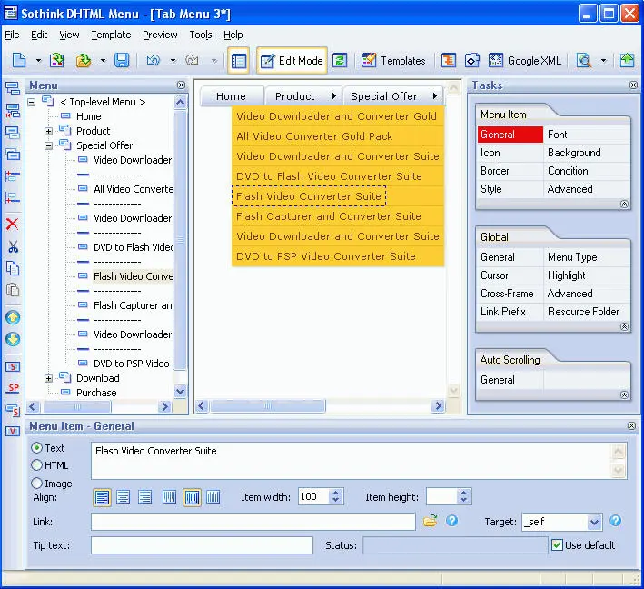 Sothink DHTML Menu Builder 9.8.945