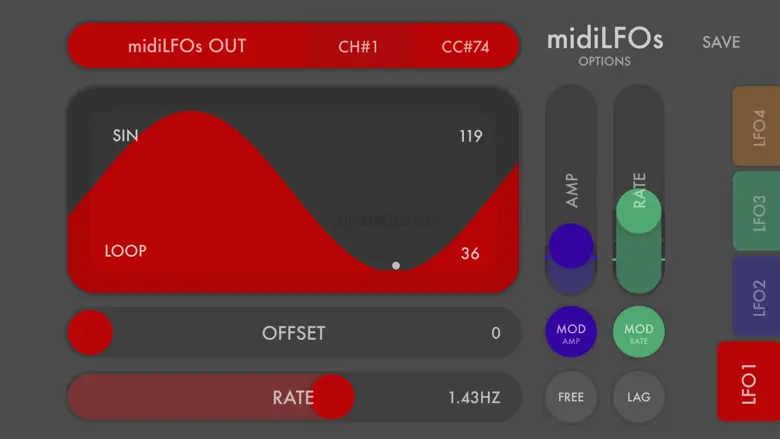 midiLFOs - midi modulator 3.1.1