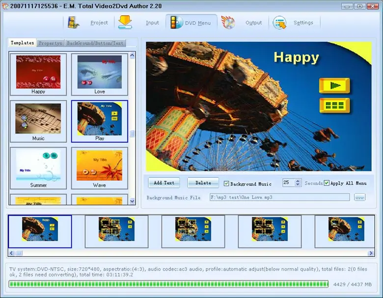 Total Video2Dvd Author 3.30