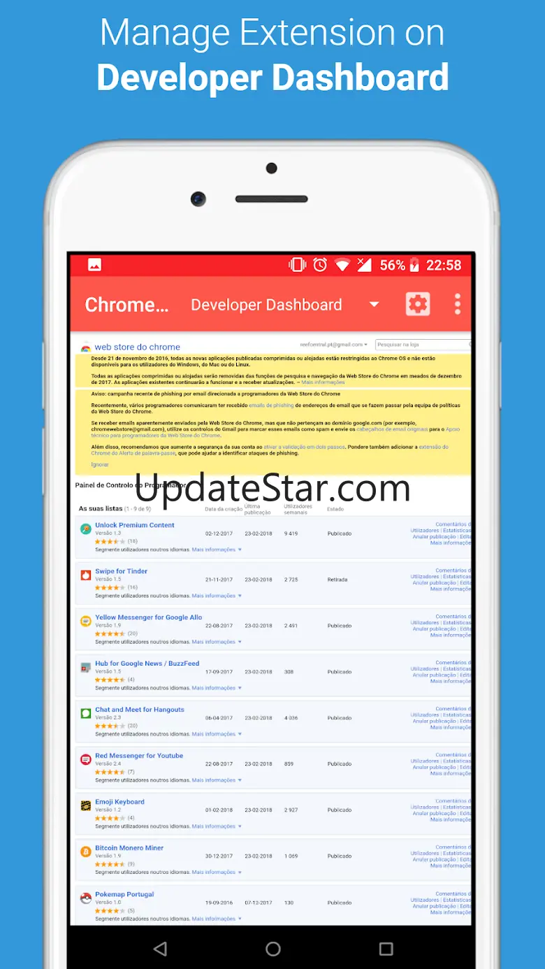 Developer Dashboard for Chrome 2.1.0
