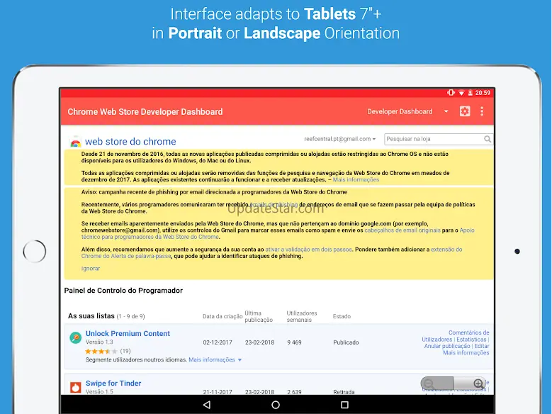 Developer Dashboard for Chrome 2.1.0