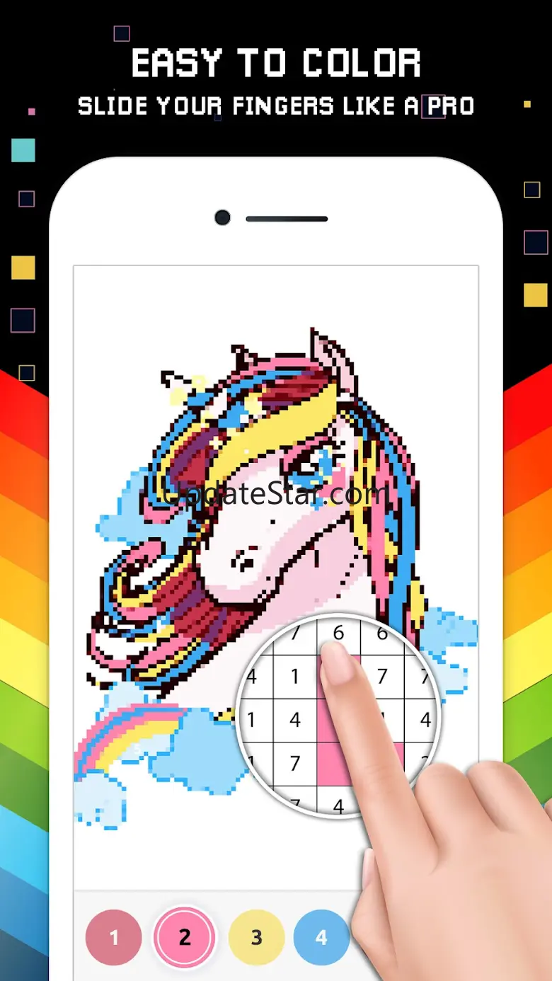 Unicorn Color by Number 4.1