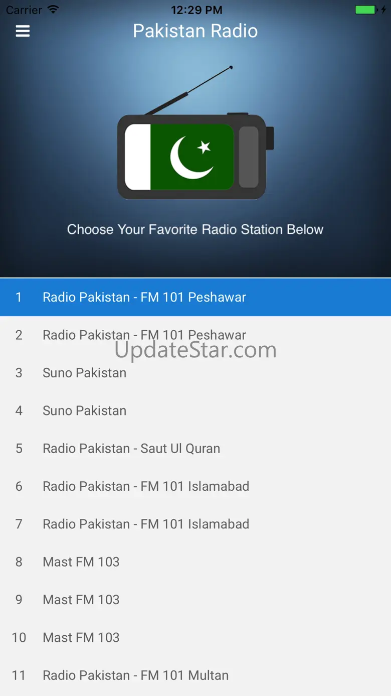 Pakistan Radio Station FM Live 1.0