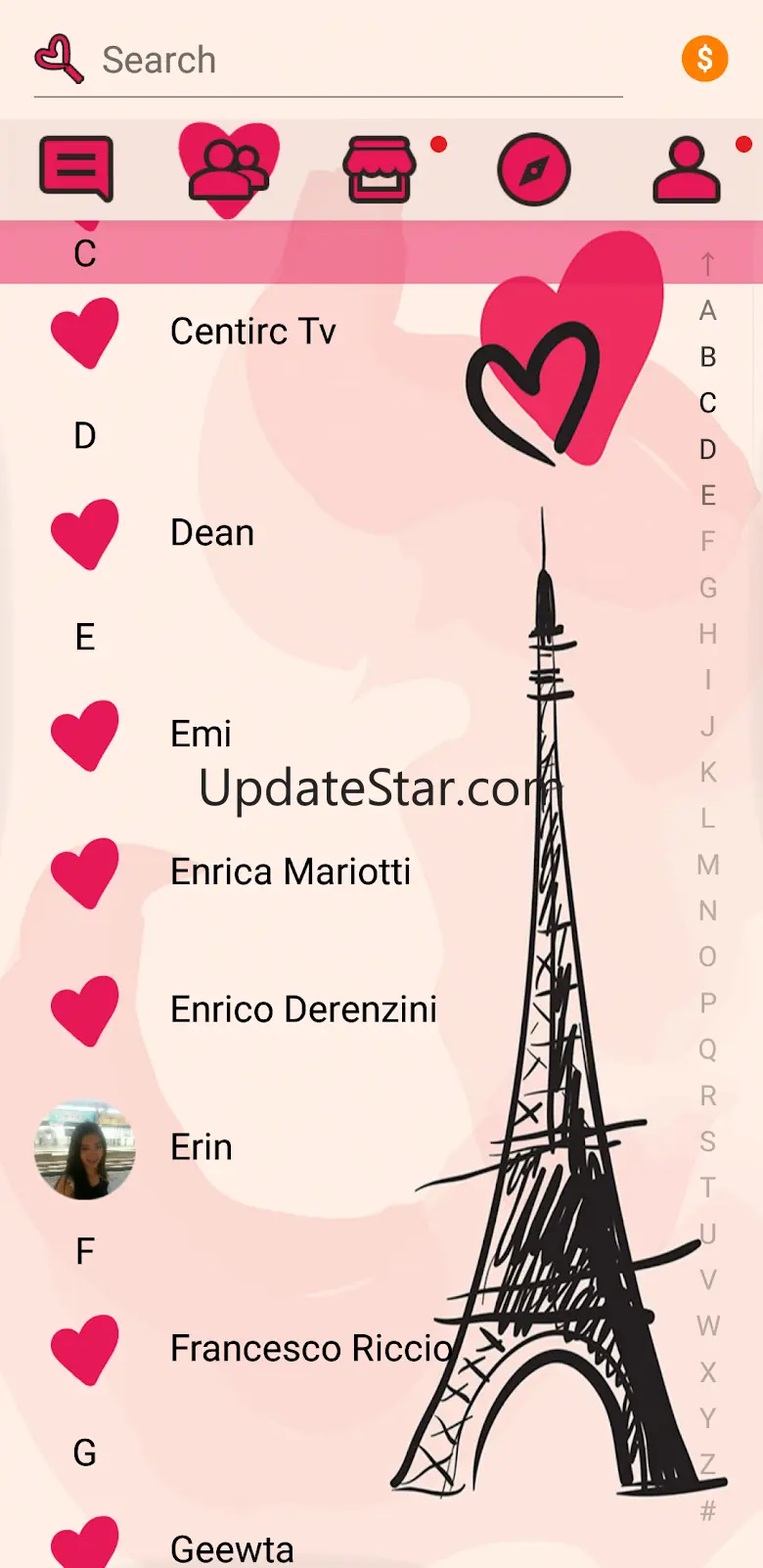 SMS Theme Love Paris - pink 400