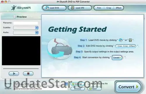 iSkysoft DVD to PSP for Mac 1.6.31.26