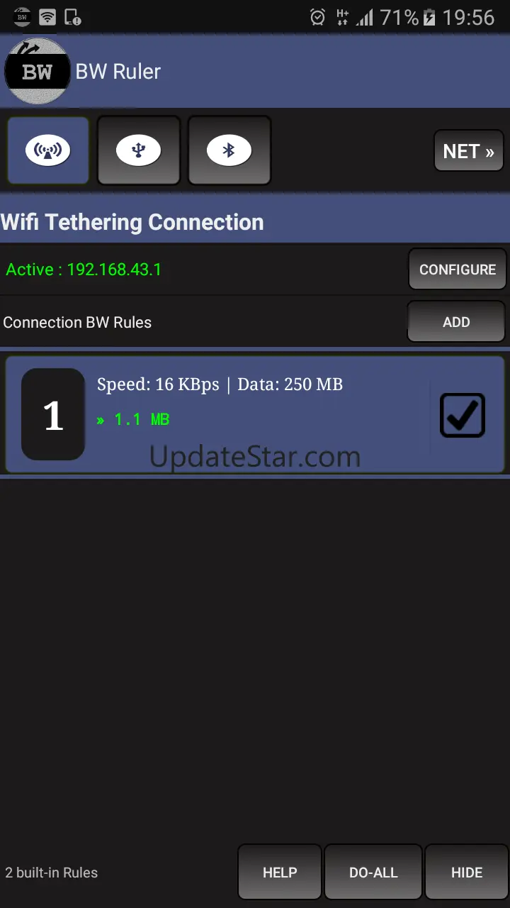 Bandwidth ruler 3.49