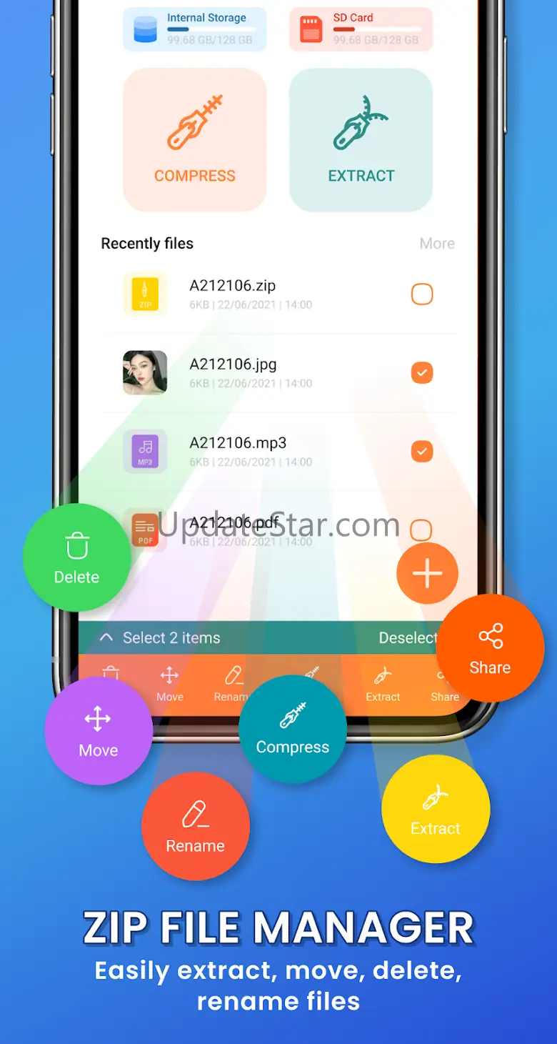 ZipApp: File Compressor, Unrar 2.3.50