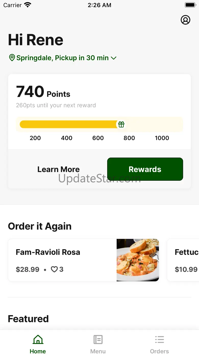 Renzo's Pasta & Italian AR 32.0.0