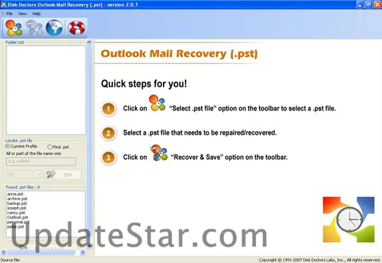 Disk Doctors Outlook Mail Recovery (pst) 1.0.0