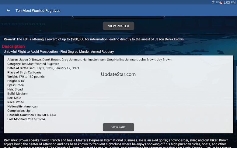FBI Wanted 4.1