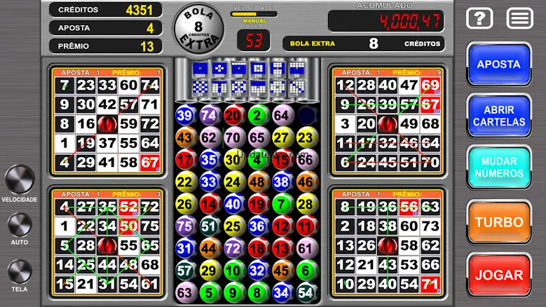 Video Bingo Mega Ball Flex 41