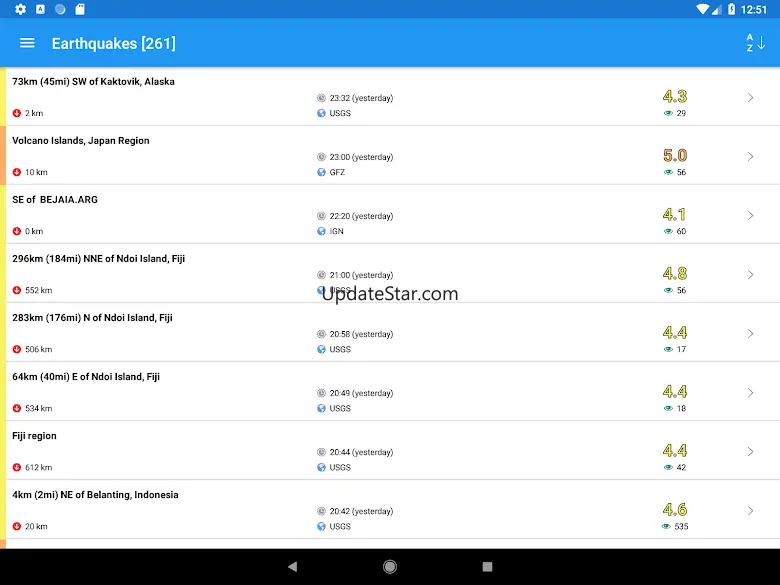 Earthquake + Alerts, Map & Inf 3.3.3