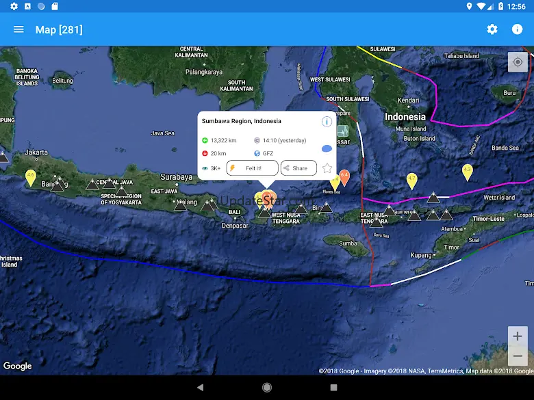 Earthquake + Alerts, Map & Inf 3.3.3