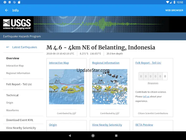 Earthquake + Alerts, Map & Inf 3.3.3