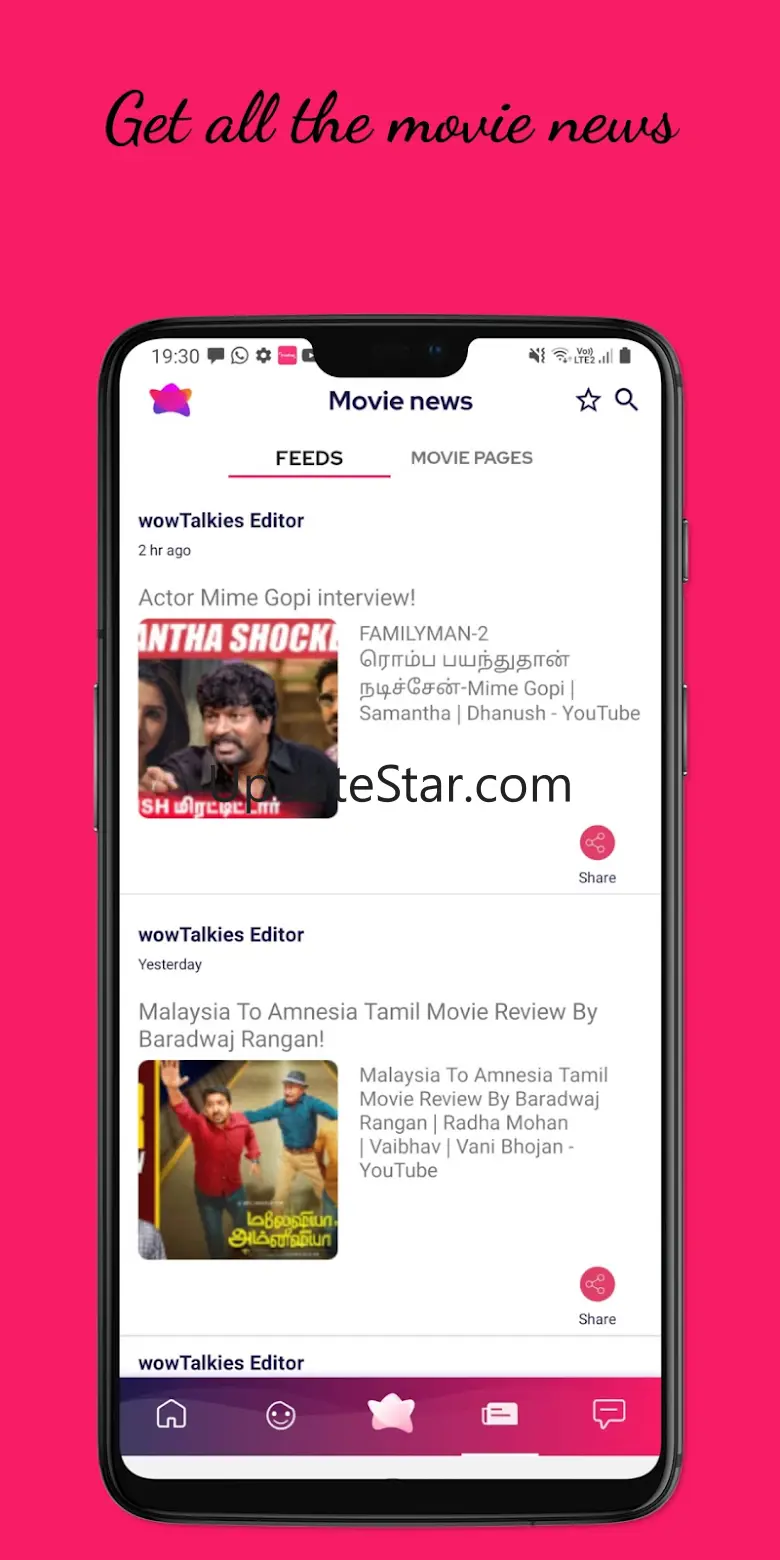Movie fan app: Tamil stickers, v 23/03-2