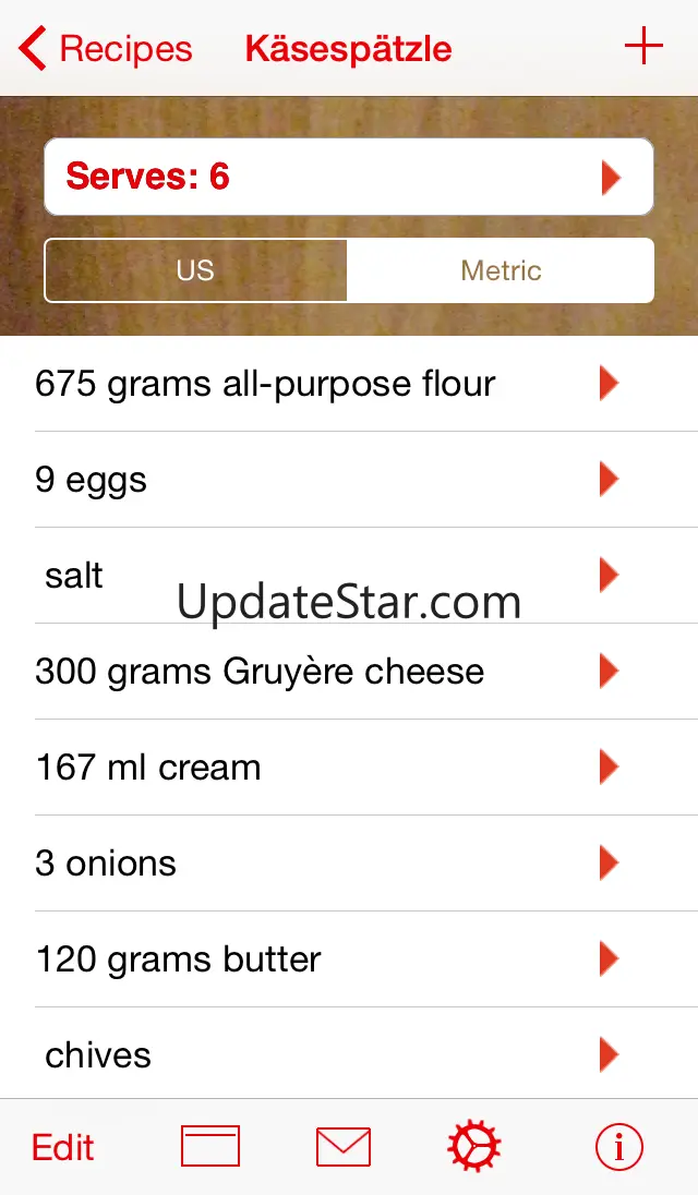 Serving Sizer Recipe Manager 1.5.0