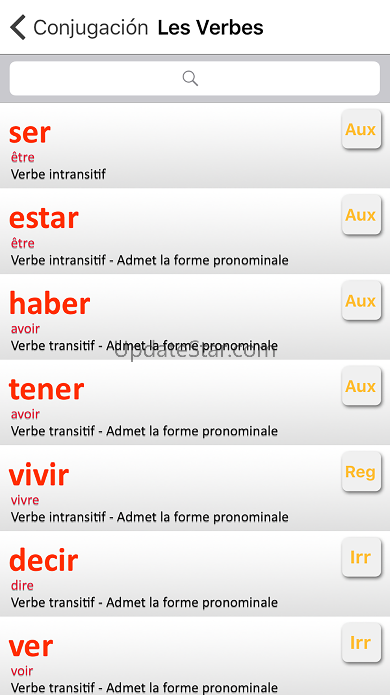 Conjugation : Spanish verbs 1.9.1