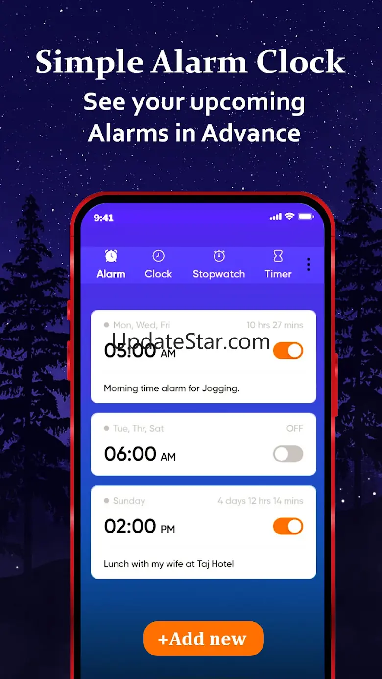 Alarm clock for deep sleepers 1.4.6