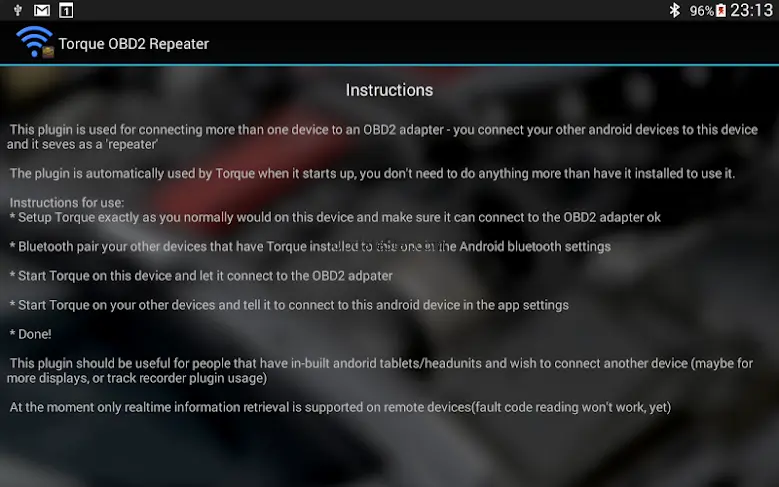 Torque OBD2 Repeater (beta) 1.0.1Beta