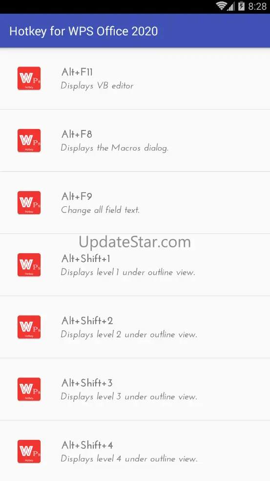 Learn WPS Hotkey Office 1.1