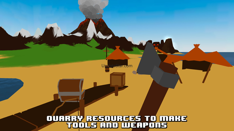 Pixel Volcano Island Survival Simulator 3D 1.0