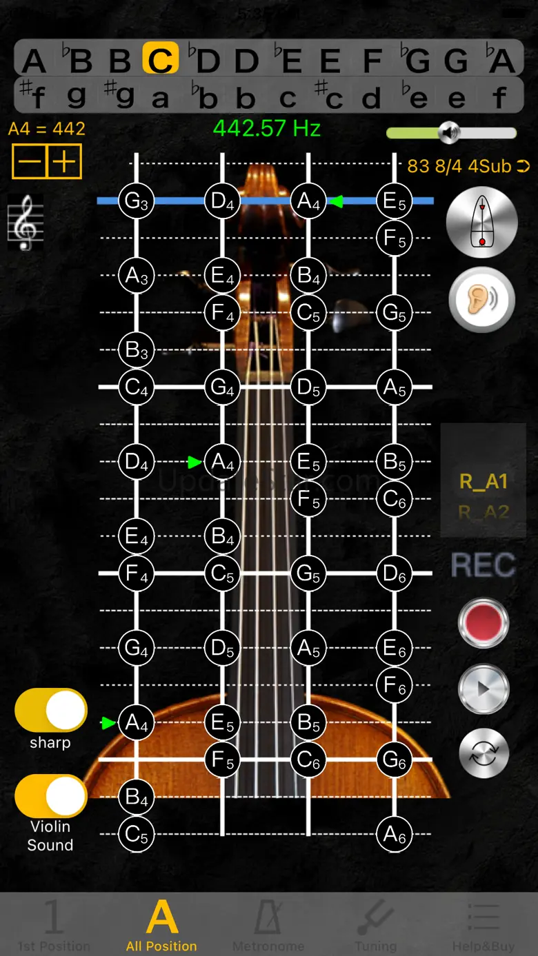 Violin Tuner - Pitch 3.6