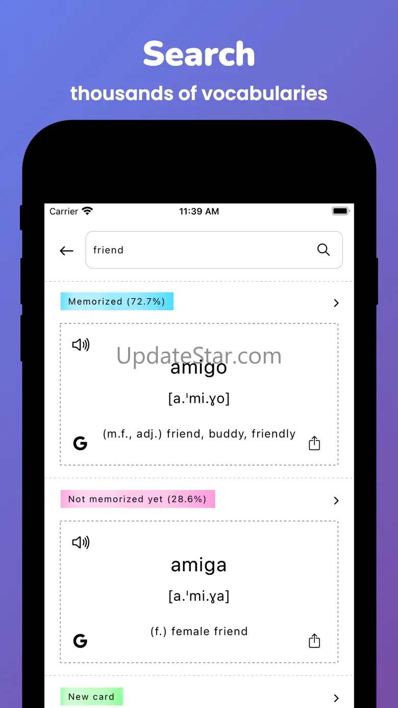 Memorize: Learn Spanish Words 1.6.0