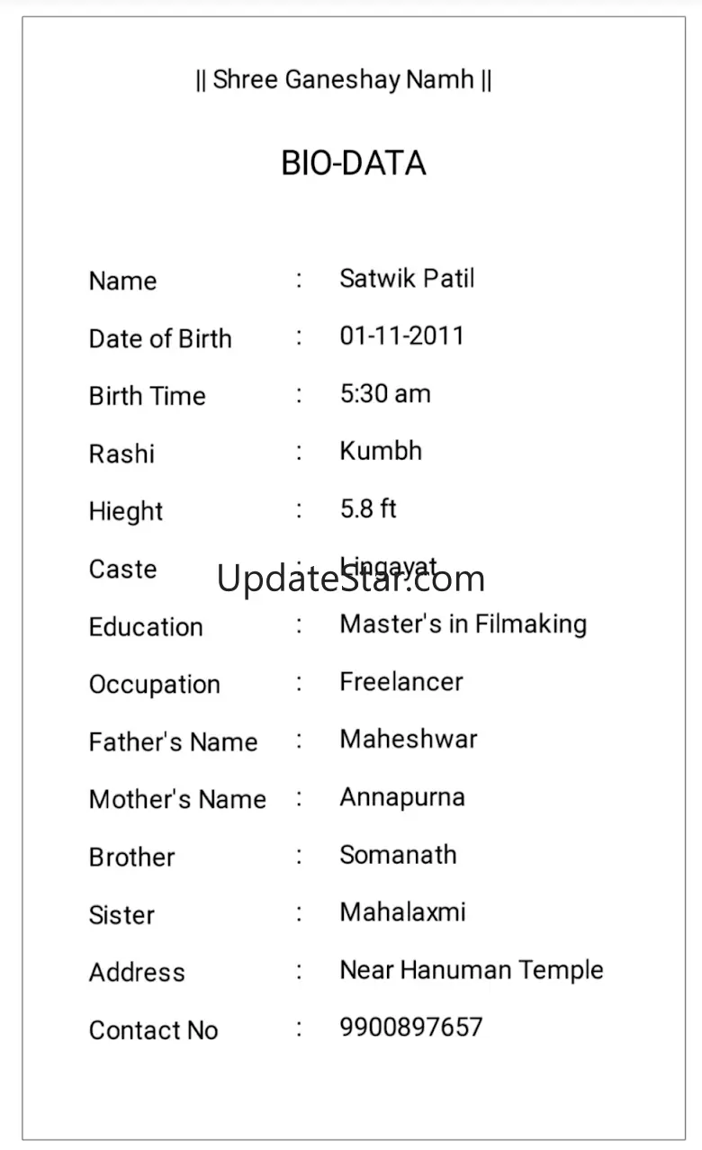 Bio Data Maker 1.0