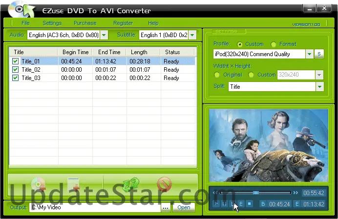 EZuse DVD To AVI Converter 1.0
