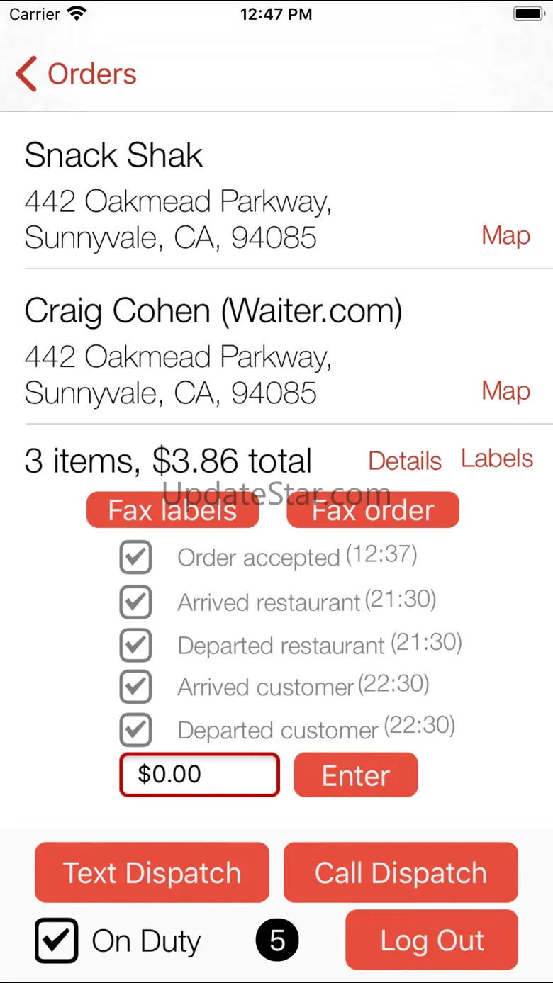 Waiter.com Driver 1.5.0