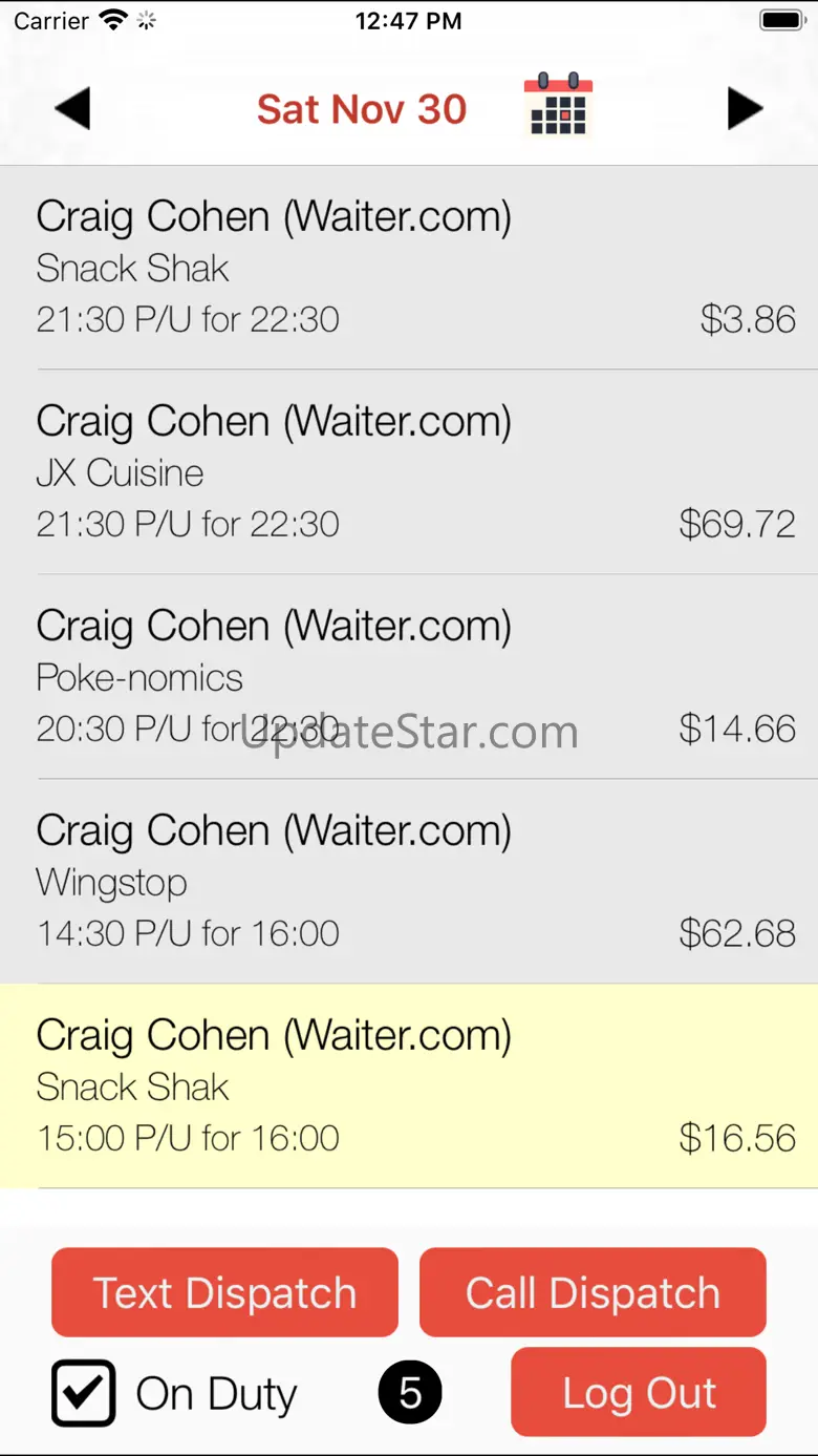 Waiter.com Driver 1.5.0