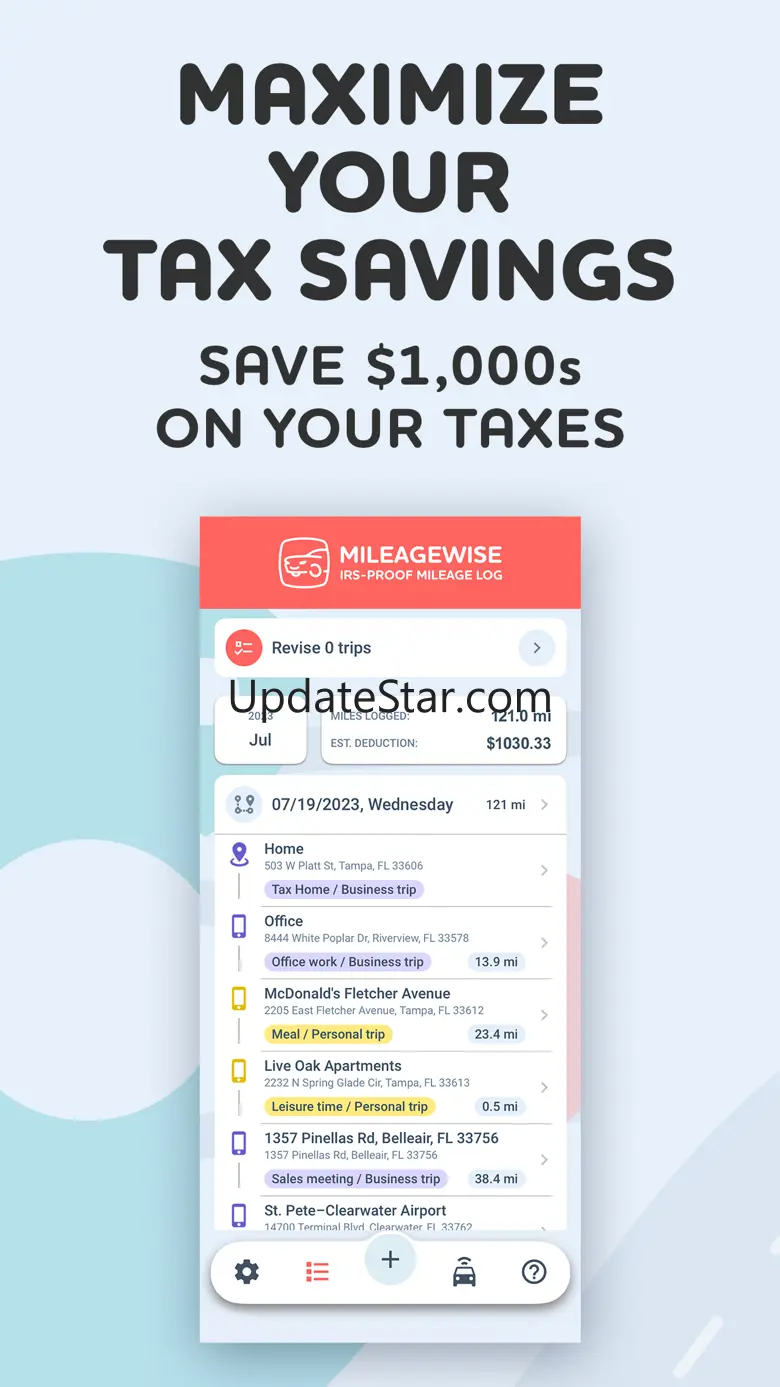 Mileage Tracker: Log for Taxes 20.2