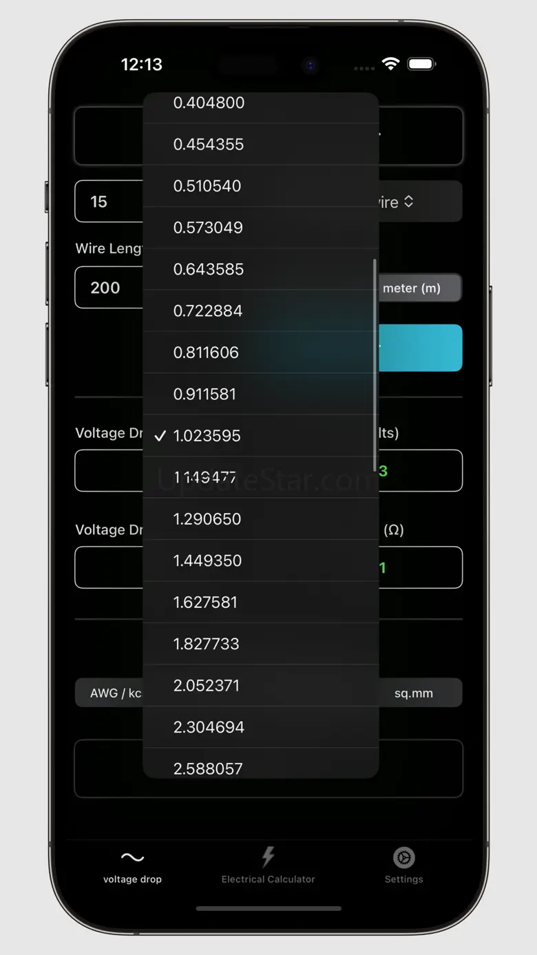 Voltage Drop Calculator. 8.0