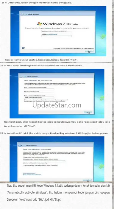 How to install windows 7 1.2