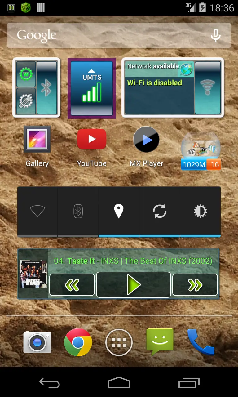 Mobile Data Widget 2.5