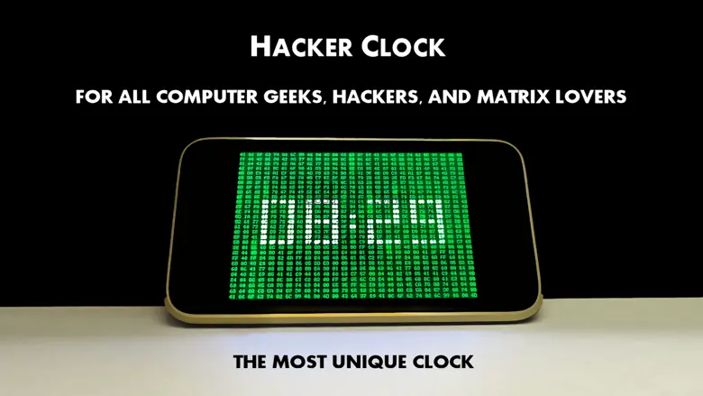 Hacker Clock - Green Matrix 1.0.7