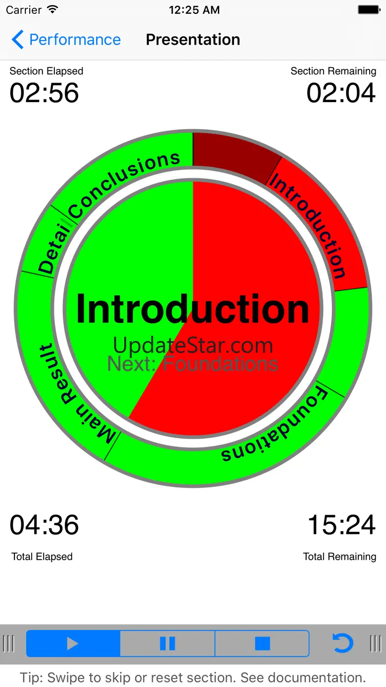 Timer with Sections 7.6