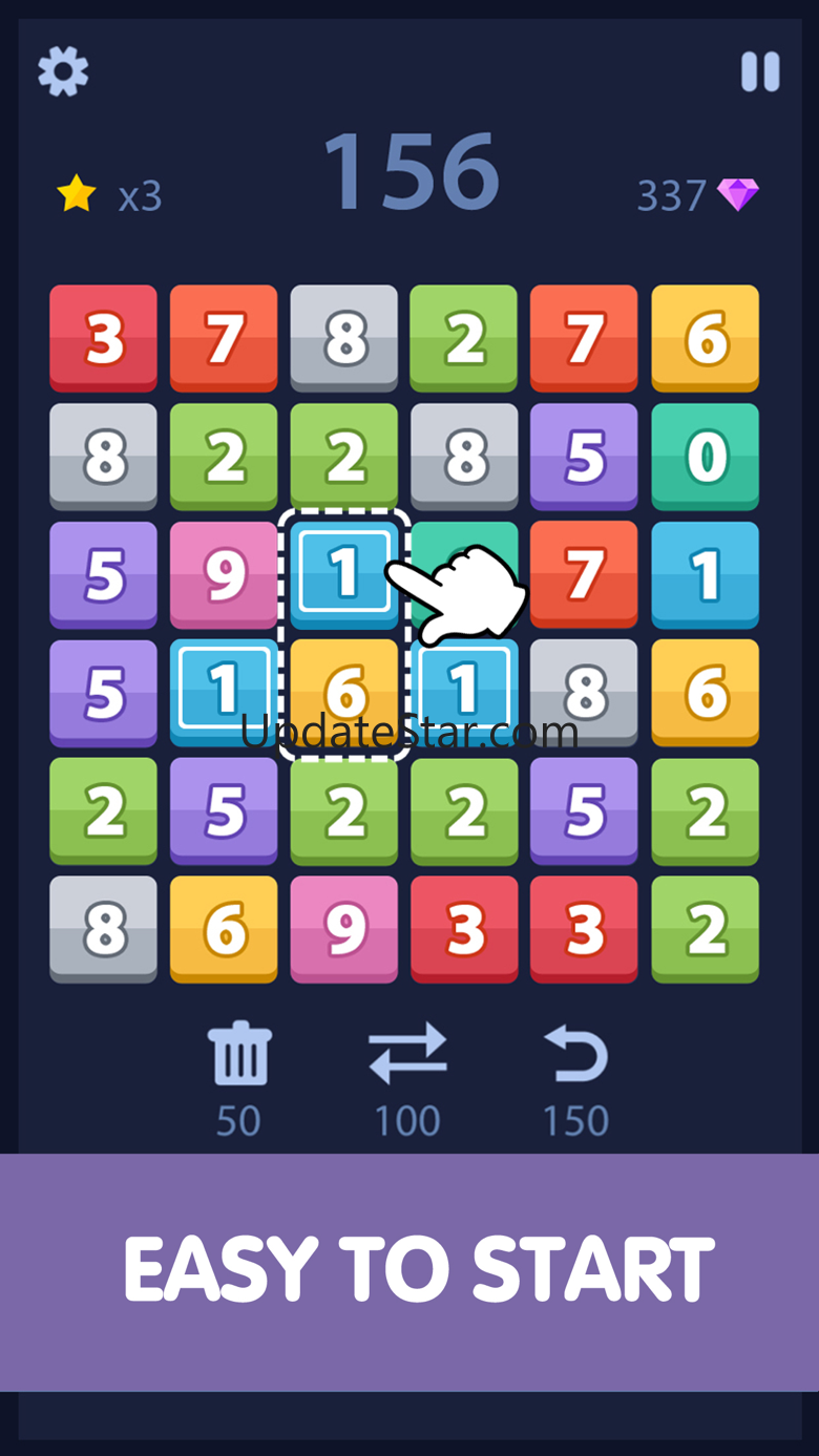 Match and Merge - Six board sizes number puzzle 1.1